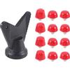MOLERRI 12 Pezzi Tacchetti per Scarpe da Calcio Tacchetti per Scarpe da Calcio M5 Vite Filettata 7mm 10mm Borchie di Ricambio Antiscivolo Rosse
