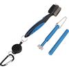 FILFEEL Kit Club con Spazzola Bifacciale, Detergente per Metalli e Set Portatile e Completo per Gli Amanti (Blue)