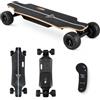 aigahealzhou Skate elettrico tutto terreno con ruote grandi 105 mm, doppio motore, telecomando LCD migliorato, deck portatile in acero, controllo preciso, adatto a uscite nel parco, campus e attività del weekend