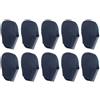 XPJYUA Copritesta per Ferri da Golf 10 Pezzi Copri Testa Mazza da Golf Custodia Protettiva for Asta Cunei in Pelle PU Accessori Sportivi(Black-10Pcs)