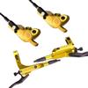 ReachMall Set freno a disco idraulico a 4 pistoncini in lega di alluminio 800 mm 1450 mm tubo dell'olio potenza di arresto per bici da strada, mountain bike fuoristrada