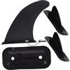 UTHCLO Set 3 Pz Pinna di Tracciamento Staccabile per Kayak e Tavola da Surf, PVC Nero, Facile da Installare, Risparmio Spazio, Accessori per Sport di Pagaia e Surf