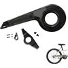 Generisch Protezione universale per catena per bicicletta, adatta per 32 a 36 denti, robusta copertura per catena per biciclette per bambini, protezione quotidiana e decorazione (nero)
