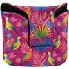 GuoChe Mallet Coperture per putter a scatto magnetico per mazzuolo quadrato in pelle PU impermeabile fiore pianta floreale pavone Otomi ornamentale modello messicano