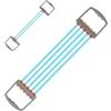 Kezvmhy Corda elastica per il fitness, per esercizi di stretching delle braccia, resistenza regolabile a 5 molle, sistema versatile di tubi in lattice rimovibile, manici ergonomici resistenti agli strappi