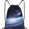 Generic Zaino con Coulisse Space Photo Borsa con Coulisse Impermeabile Drawstring Backpack Leggero Sportiva Zainetto per Scuola Spiaggia Vacanze