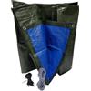 PINTO FERRAMENTA E-COMMERCE Pinto Ferramenta Telone Impermeabile Occhiellato Telo Multiuso Esterno Rinforzato Blu o Verde/Blu Coperture Copri Legna Antipioggia Omaggio Fascette e Corda Elastica (8x10mt, Verde/Blu 120gr)