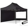TOOLPORT 3x4,5m Gazebo Pieghevole con Laterali (finestre panoramiche), Premium Acciaio, Nero