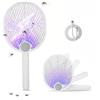 Cyowoyre Sciabattola elettrica pieghevole a 180° per uccidere mosche e insetti 4000V Mosquito Bug Zapper 5 strati di rete con cavo USB-C per interni ed esterni 1500 mAh