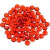 QUARKZMAN 67Pz Perline Vetro Focolare, Perline Marmo Piatte, Ciottoli Vetro, Perline Riempire Vasi Acquario, Decorazione Giardino Succulente 17-19mm(2/3-3/4), 300g/0.66lbs Rosso
