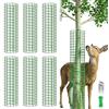 UNIFAMILY Protezione per tronco d'albero, 6 protezioni per alberi in metallo con 24 lacci e 18 paletti, protezioni per alberi in rete per proteggere la corteccia da cervi e tagliabordi