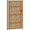 vidaXL Cancello da Giardino 100x200 cm Acciaio Corten Design a Foglia, cancello di Recinzione, cancello Esterno, cancello del Metallo