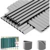 KGGZKG 70 clip di fissaggio in PVC, per protezione privacy, per la privacy, a doppia asta, per il fissaggio, per il giardino, il balcone, il film Fences (grigio chiaro)