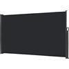 NAIZY Tenda da sole laterale retrattile 180x300cm protezione privacy retrattile 100% poliestere Tenda da sole laterale UV con maniglia - antracite