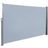 UISEBRT Tenda Laterale Avvolgibile per Balcone, Terrazza, Giardino, 160 x 300cm, Grigio