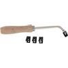 YushiTrading Coltello a fessura per saldatura di pavimenti in PVC, strumento per scanalare i pavimenti con 3 lame, coltello a fessura in acciaio con manico in legno di faggio per