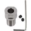 Quiclume Mandrino manuale a 3 ganasce, autocentrante, ad alta resistenza, compatto, per la lavorazione del legno, con viti di montaggio, argento (8 mm)