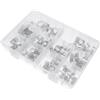KICHOUSE Fascette Metalliche in Metallo Zincato Resistenti alla Corrosione 60 Pezzi Argento Facili da Adattare per Tubo Clip per Applicazioni Domestiche e Nautiche