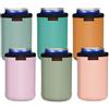 KENOBEE 6x Raffredda Can standard da 12 oz (355 ml), Can Cooler Sleeve in morbido neoprene isolato, riutilizzabili, antiscivolo, per bevande fredde, birra, soda (355ml, 6 colori)