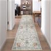 Famibay Tappeto da corridoio extra lungo, 60 x 300 cm, lavabile, antiscivolo, per corridoio, vintage, bohémien, cucina, ingresso, scale, corridoio, camera da letto