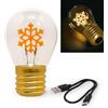 Generic Lampada da tavolo ricaricabile,Lampadina E27 da tavolo a forma fiocco di neve, natalizia, Luce USB e decorazione da scrivania, senza fili,luce decorativa natale