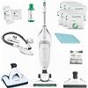 AMG Shop Online Aspirapolvere Folletto VK220S NUOVO + HD60 + SP600 EXPO + EB420 EXPO + PB440S con Accessori + 6 SACCHETTI ORIGINALI e Profumini - Compreso di Koboclean, Lavenia e 2 Panni in Microfibra per Pavimenti