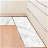 Winund tappeto cucina lavabile, tappeti cucina antiscivolo - Set 2 pezzi in PVC 2,2 mm, 43×72 cm + 43×120 cm, stile moderno e resistente