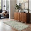 GENIMO - Tappeto Eco Vintage 80x150cm - Antiscivolo, Lavabile a Pelo Corto - Per Camera, Soggiorno, Cucina - Verde Naturale
