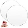 GVPOELR Disco Torta in Acrilico, 2 Pezzi Piatti per Torte Rotondi Dischi, Tavole per Dolci Ø 30 cm, Tortiera Spessa 2 mm con Pellicola Protettiva per Servire Torte, Trasportare Torte e Crostate, Trasparente