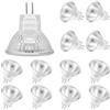 Simusi Lampadina alogena GU4, MR11, 12 V, 20 W, 12 pezzi, MR11, 20 W, 2 pin, dimmerabile, faretto alogeno, 2700 K, bianco caldo