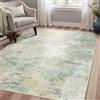 GENIMO Tappeto Moderno Astratto - 120x170 cm, Design Elegante-Verde | Reversibile, in Plastica, Coperta da Picnic per Giardino, Camper, Balcone, Cortile, Terrazza
