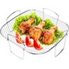 Gudui Rack per friggitrice ad aria, rack per friggitrice ad aria quadrata in acciaio inox, ripiano per friggitrice ad aria, vassoio per disidratatore a strati, accessori per friggitrice ad aria da 5,5-7,5