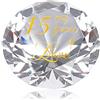 Movdyka Diamante di cristallo grande da 8 cm, regalo per il 15° anniversario di matrimonio, regalo romantico per donne, coppie (15 anni)