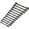 Draper Expert 03896 Set di chiavi combinate a cricchetto metriche HI-TORQ, nero (12 pezzi)