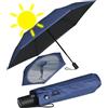 iX-brella Mini ombrello solare con accensione automatica con protezione UV e calore, Blue-Black - Protezione dai raggi UV e dal calore, 92 cm, Ombrello tascabile automatico