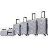 CELIMS - Set di Valigie 5 Pezzi con Beauty Case | Set di Valigie rigide | Set di Bagagli da Viaggio | Cabinà + Medio + Grande + 2x Vanity | Grigio