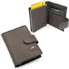 JAGUAR Porta Carte di Credito Uomo in Pelle Dotato di Protezione RFID e Logo Distintivo, Portacarte Uomo Portadocumenti Leggero e Comodo, Idea Regalo per Compleanno (Castano)