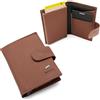 JAGUAR Porta Carte di Credito Uomo in Pelle Dotato di Protezione RFID e Logo Distintivo, Portacarte Uomo Portadocumenti Leggero e Comodo, Idea Regalo per Compleanno (Azteco)