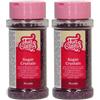 FunCakes Sugar Crystals -Viola-: Cake Sprinkles, Ottimo Gusto, Perfetto per Decorare Torte, Cristalli di Zucchero Colorati. 80 gr. (Confezione da 2)