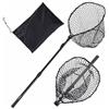 VEVOR Retino da Pesca con Asta Telescopica, Rete per Pescatori con Sacchetto di Trasporto, Fibro di Carbonio PVC Rivestito in Nylon, Retino da Pesca Lunghezza 187 cm da Stagni Lago Kayak Barche