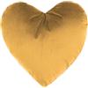 Morbidissimi - Cuscino Arredo Cuore Danae in Velluto 35x38 cm Ocra, Cuscino Decorativo Sfoderabile con Cerniera, Design Romantico per Divano Letto Poltrona, Made in Italy AC371