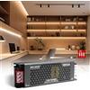 SUCIKORIO 24V 200W Dimmerabile Alimentatore LED, Ultra Sottile Trasformatore LED Driver AC 220V a DC 24 Volt 8,3A 200W Trasformatori Adattatore LEDs a Tensione Costante Senza Sfarfallio per Leds
