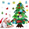 CLHXWU Feltro Albero Natale,100 cm Alto Albero di Natale in Feltro per Bambini,Albero di Natale Montessori Con 32 Staccabili Ornamenti Natalizio,Regali di Natale per Bambini(B)