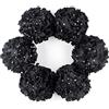 DuHouse Fiori artificiali di ortensia in seta più grandi con stelo, fiori finti di ortensia per matrimoni, casa, giardino, centrotavola, confezione da 6(Nero)
