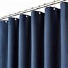 BTTN - Tenda da doccia goffrata, 180 x 200 cm, in tessuto impermeabile, antimuffa, con 12 ganci, moderna, lavabile, con orlo, decorativa, per bagno, blu marino