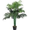 GIANTEX Albero artificiale, palma artificiale con vaso, palma artificiale, pianta d'appartamento in poliestere, per decorazione di interni, altezza 110 cm