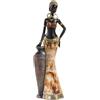 JISADER Statuetta di Donne africane Statue africane Sculture Pezzo d'Arte da Collezione Decorativo retrò per Accento Decorativo su scaffale, Stile D