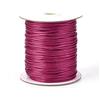 FASHEWELRY Rotolo di filo di poliestere cerato, 1 mm, 183 metri/rotolo, bobina per gioielli fai da te, collane, bracciali, artigianato, colore MediumVioletRed