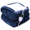 ITSHINY Coperta Riscaldante Elettrica 180x135 cm con Controllo Digitale | 6 Livelli di Calore, Timer 1-10h, Spegnimento Automatico Protezione Surriscaldamento, Flanella Morbida Lavabile in Lavatric