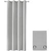 emmevi Tenda Oscurante 100% Porta Finestra 1 Pannello 140x280 Cm Isolante Termica Coprente Grigio Chiaro
